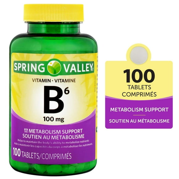 Spring Valley Vitamin B6 100mg, 100 Tablets