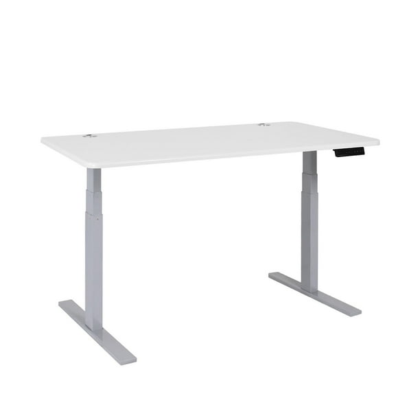 Premium Height-Adjustable Standing Desk - Dual Motor - Gray Frame ...