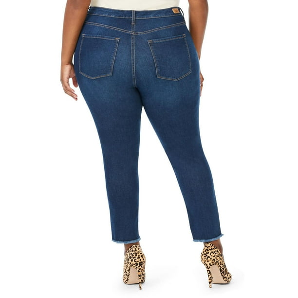 Sofia Vergara Women's Jeans Size 6 Blue Foil Leopard Rosa Hi Rise Curvy  Ankle