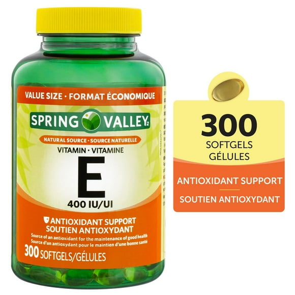 Spring Valley Vitamin E NS 400 IU, 300 Softgels