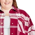 thumbnail image 4 of George Plus Women's Plaid Shacket, 4 of 6