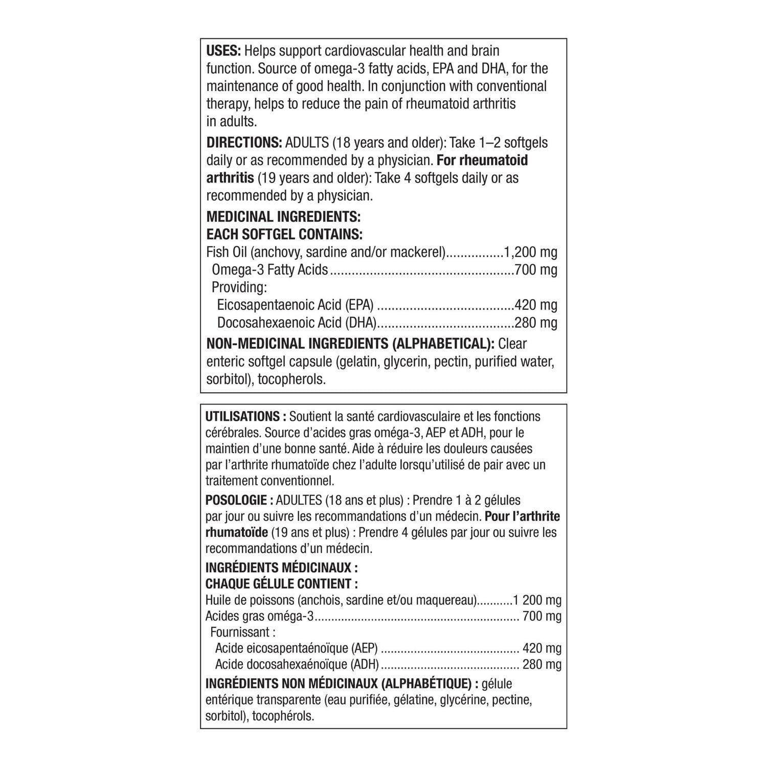 Spring Valley Omega-3 1200mg 100 Gelules