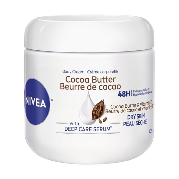 NIVEA Crème corporelle au Beurre de cacao | Crème au beurre de cacao et vitamine E 48H 439g