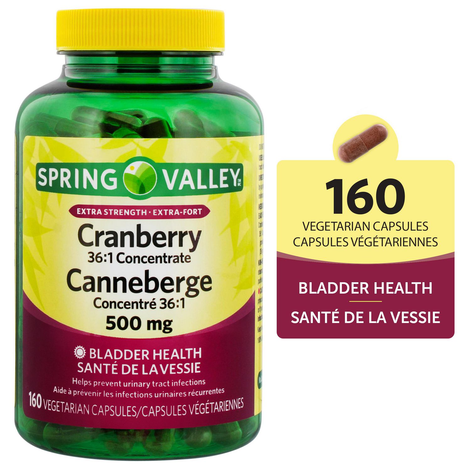 Spring Valley Cranberry 500 mg, Unisex