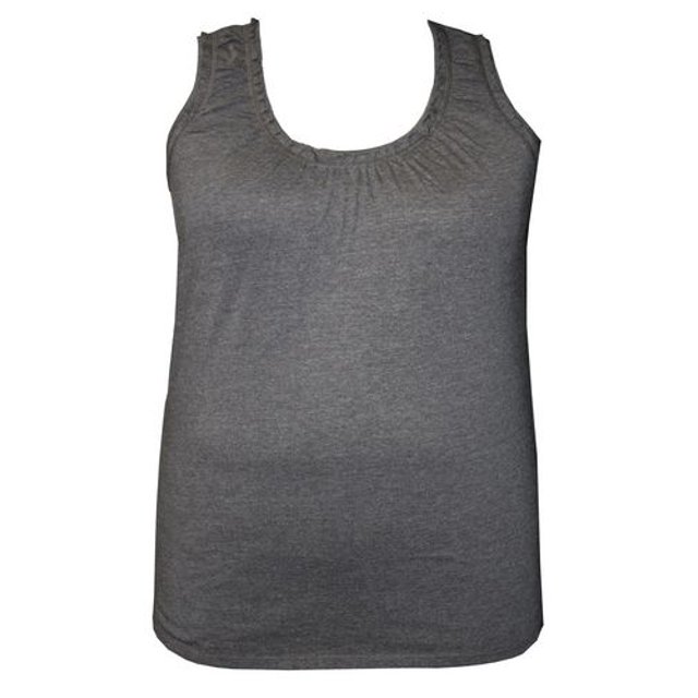 George Ladies Tank Top with Ruffled Scoop Neck