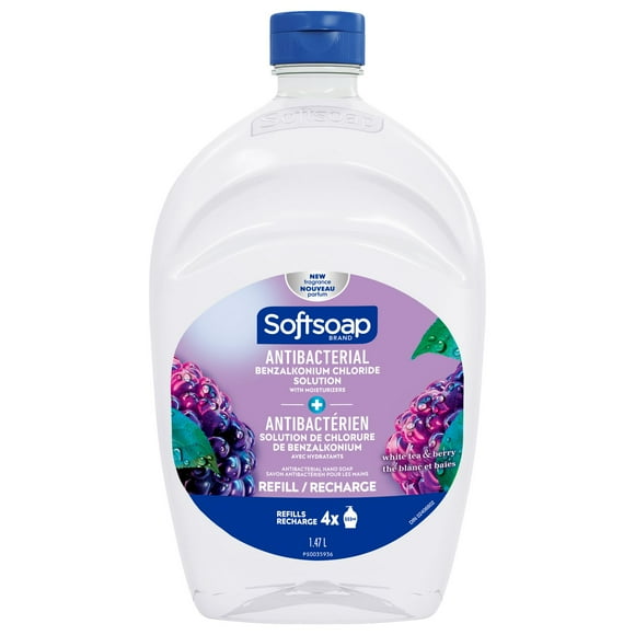 Softsoap Antibacterial Liquid Hand Soap Refill, White Tea and Berry - 1.47 L