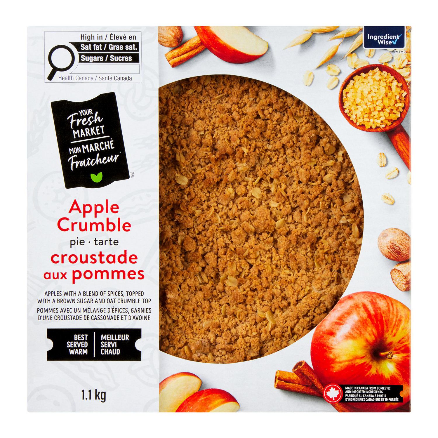 Your Fresh Market Apple Crumble Pie, 1.1 kg