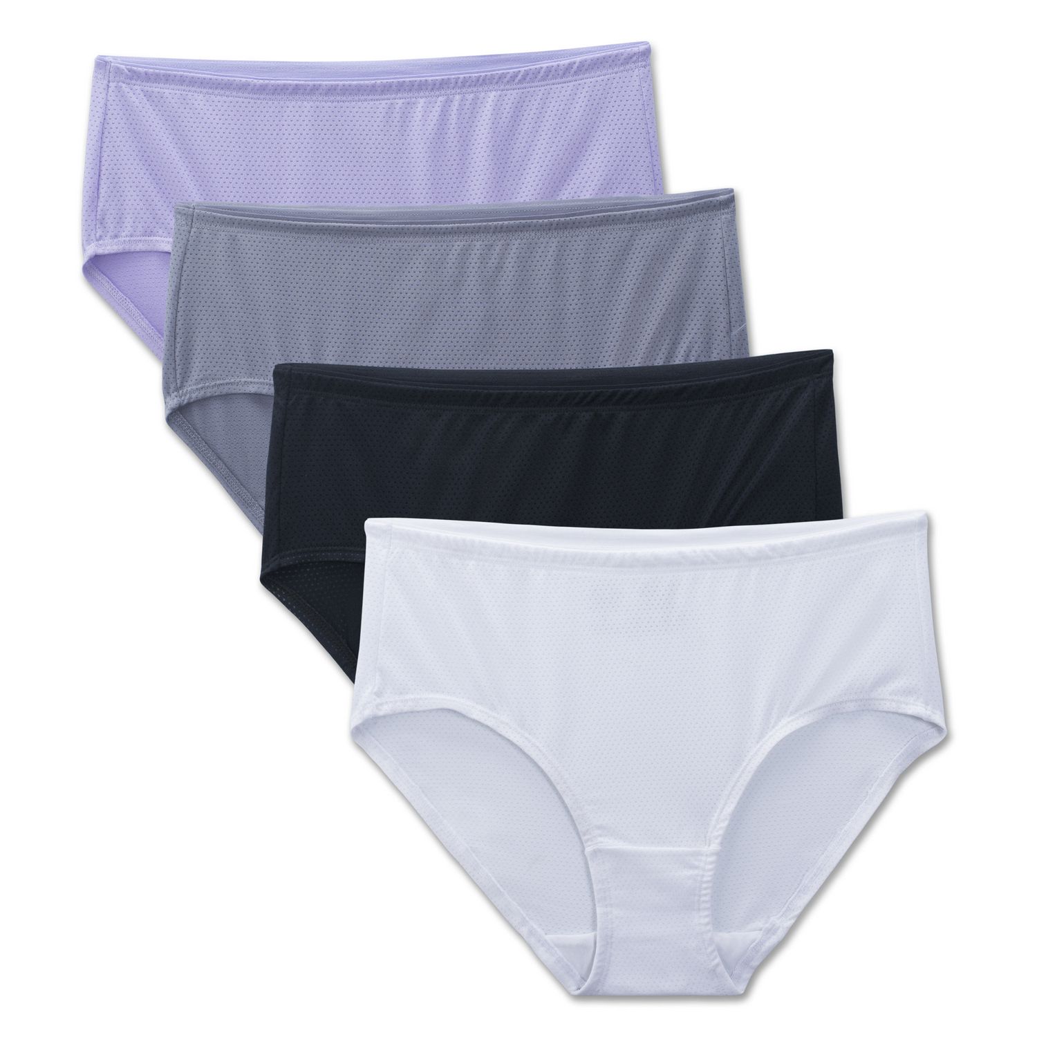 Fruit of the Loom Ladies' Breathable Low Rise Briefs, 4-Pack 