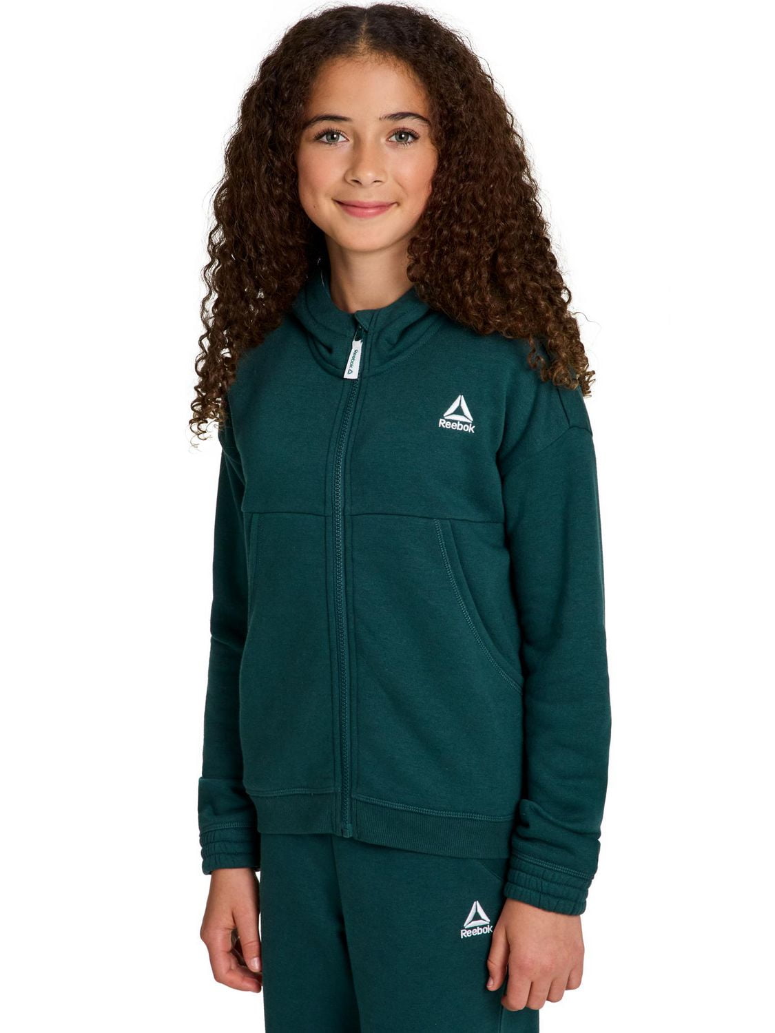 Reebok sweat à capuche zippé encore pour fille Tailles 4/5-14/16