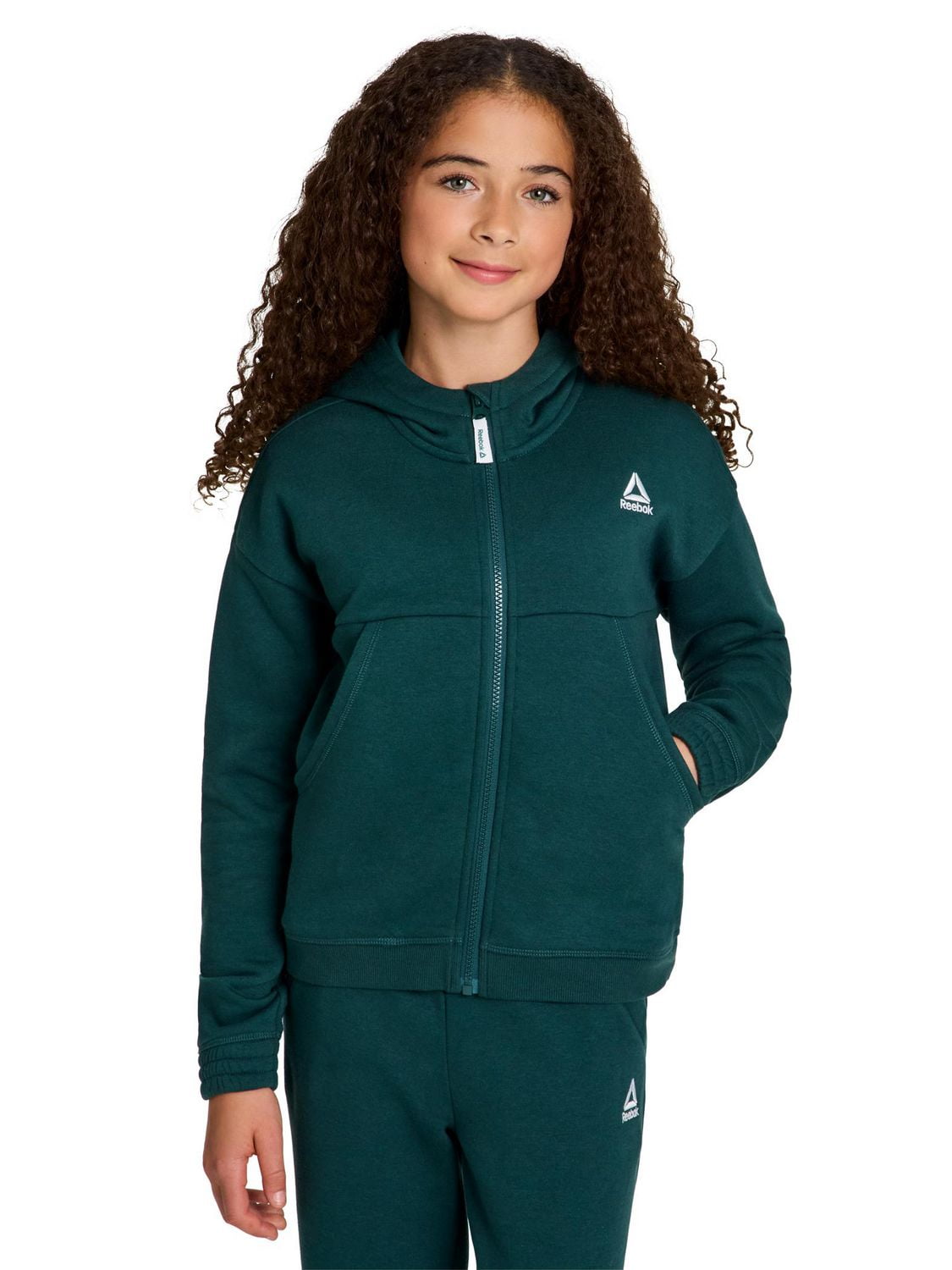 Reebok sweat à capuche zippé encore pour fille Tailles 4/5-14/16