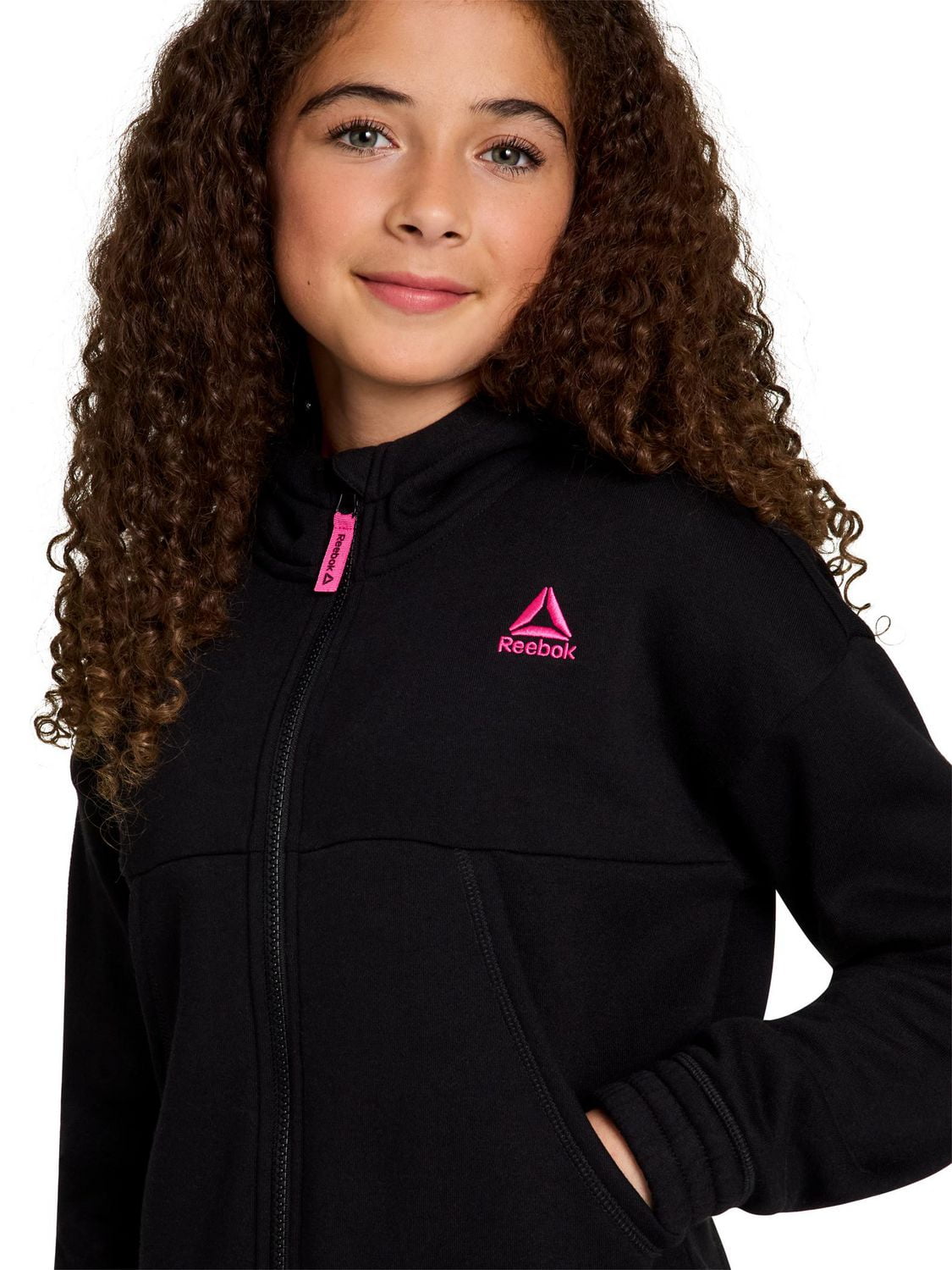 Reebok sweat à capuche zippé encore pour fille Tailles 4/5-14/16