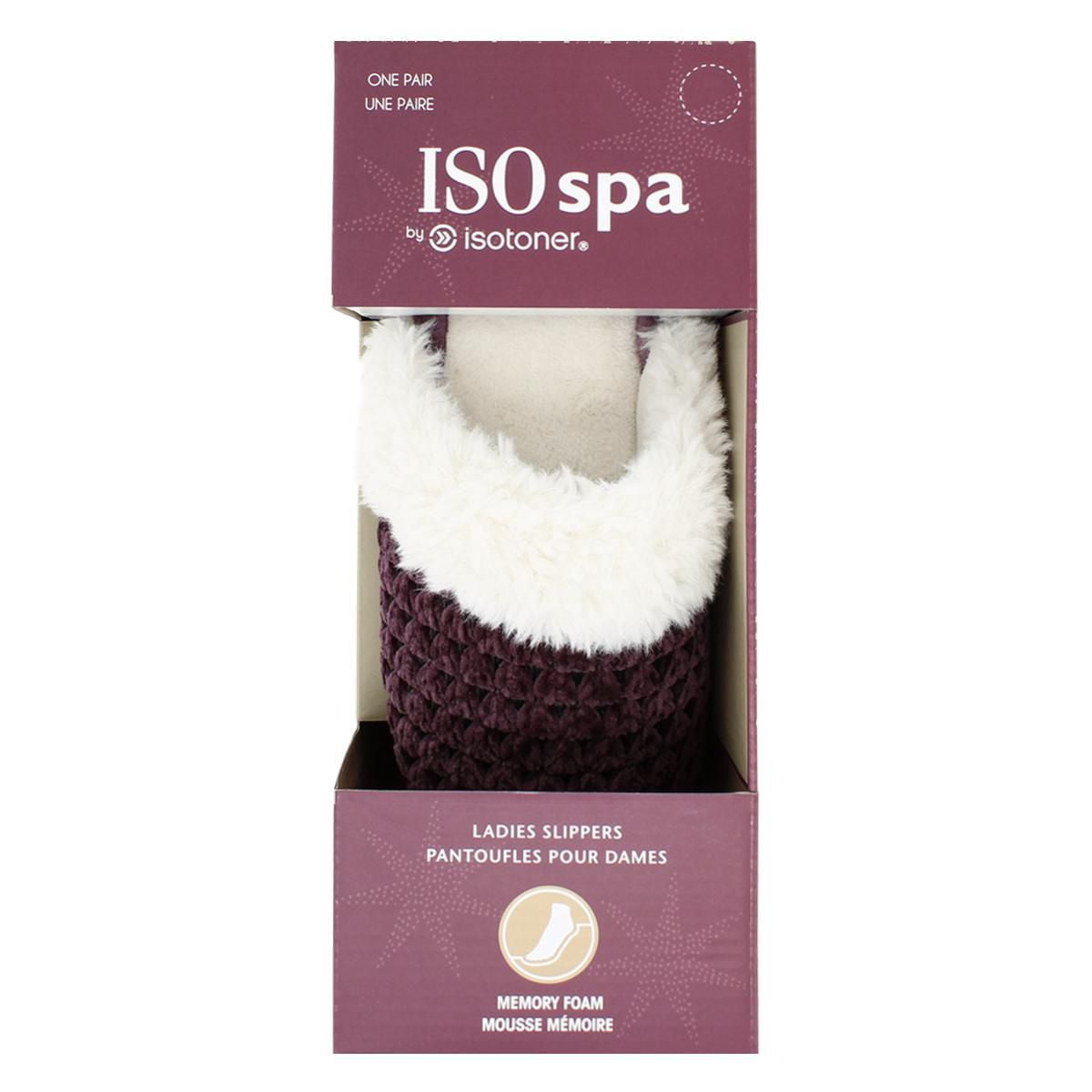 ISOspa by isotoner® Women's Harper Textured Chenille Slide Slippers