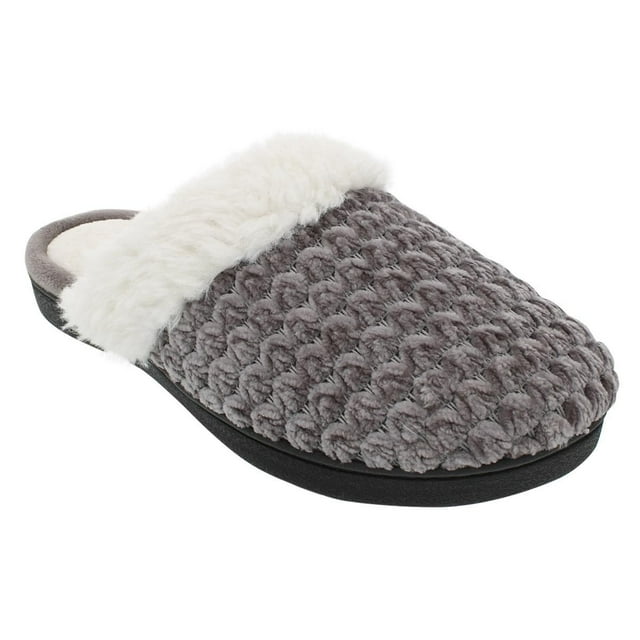 ISOspa by isotoner® Women's Harper Textured Chenille Slide Slippers