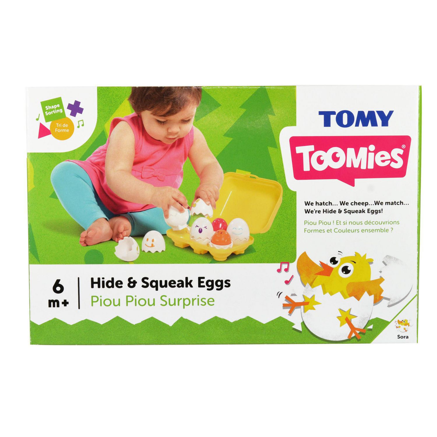tomy hide & squeak eggs