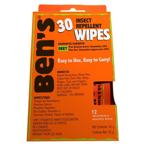 Ben's® 30 Tick and Insect Repellent Wipes Walmart.ca