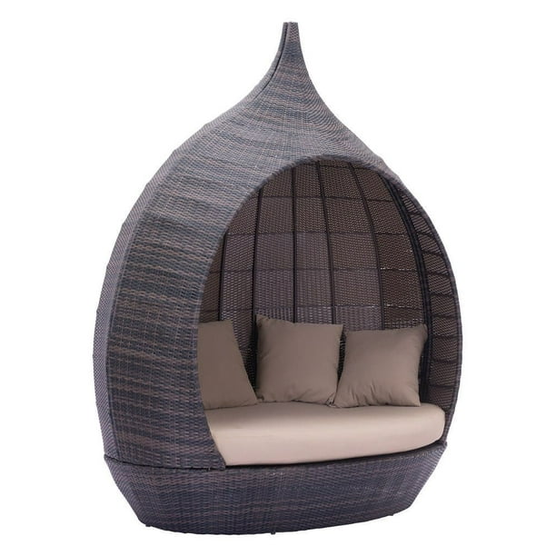 Zuo Modern Outdoor 1-Piece Synthetic Weave Brown & Beige Martinique ...