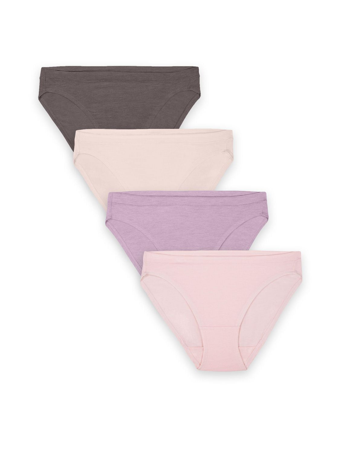 Fruit of the Loom Women's Ultra Soft Modal Bikini, 4-Pack, Sizes: 5 - 8