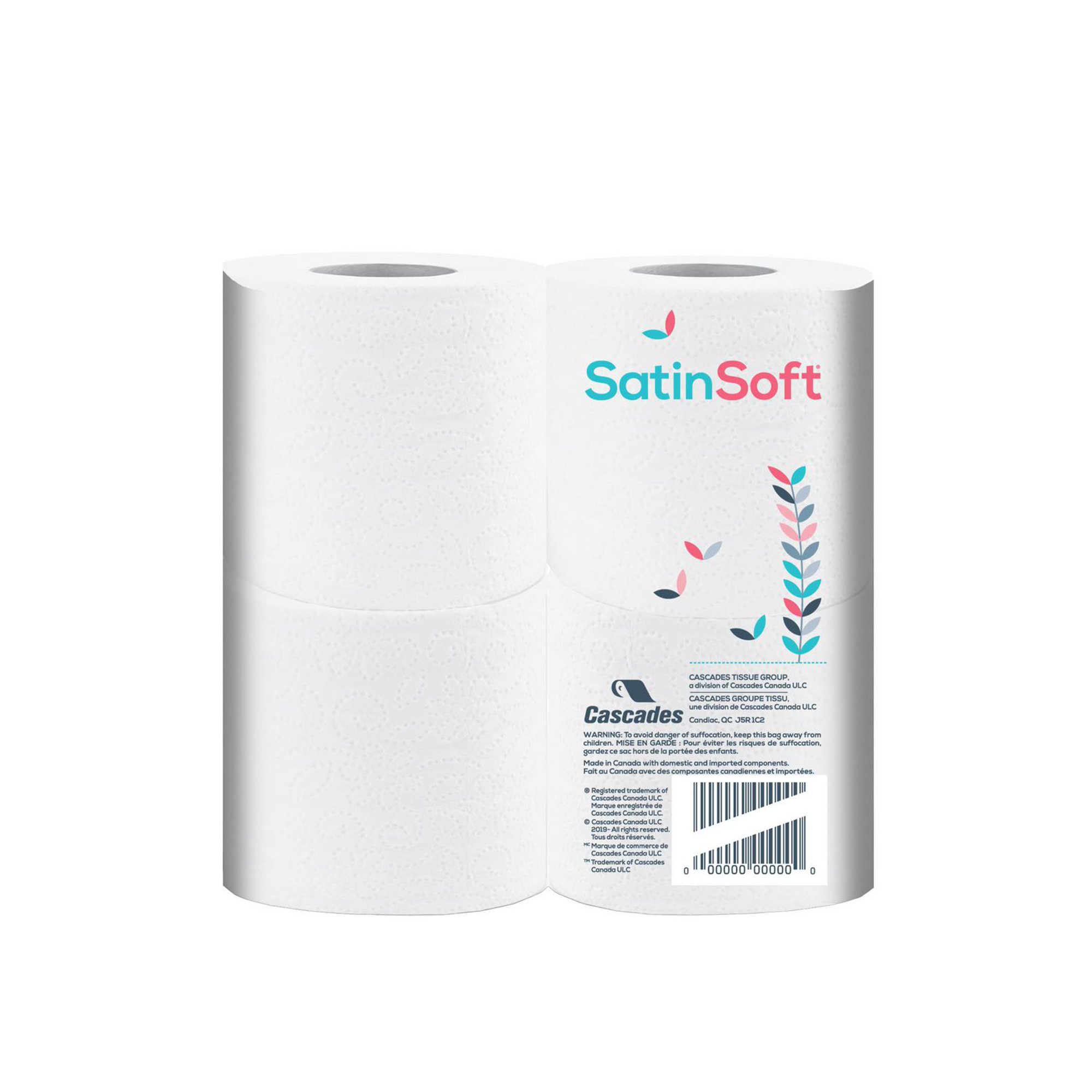 Satin Soft Bathroom Tissue 4 roll 