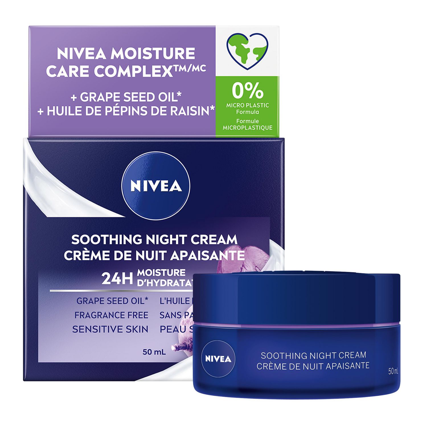 Crème visage peaux sensibles nuit NIVEA : le tube de 50 ml à Prix