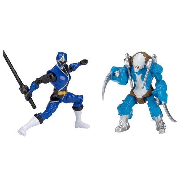 Ranger bleu Power Rangers Ninja Steel contre Ripperat
