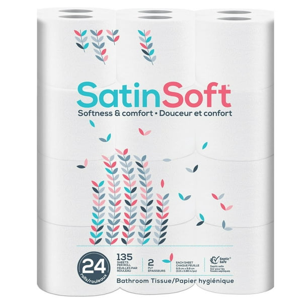 Satin Soft Bathroom Tissue 24 roll - Walmart.ca