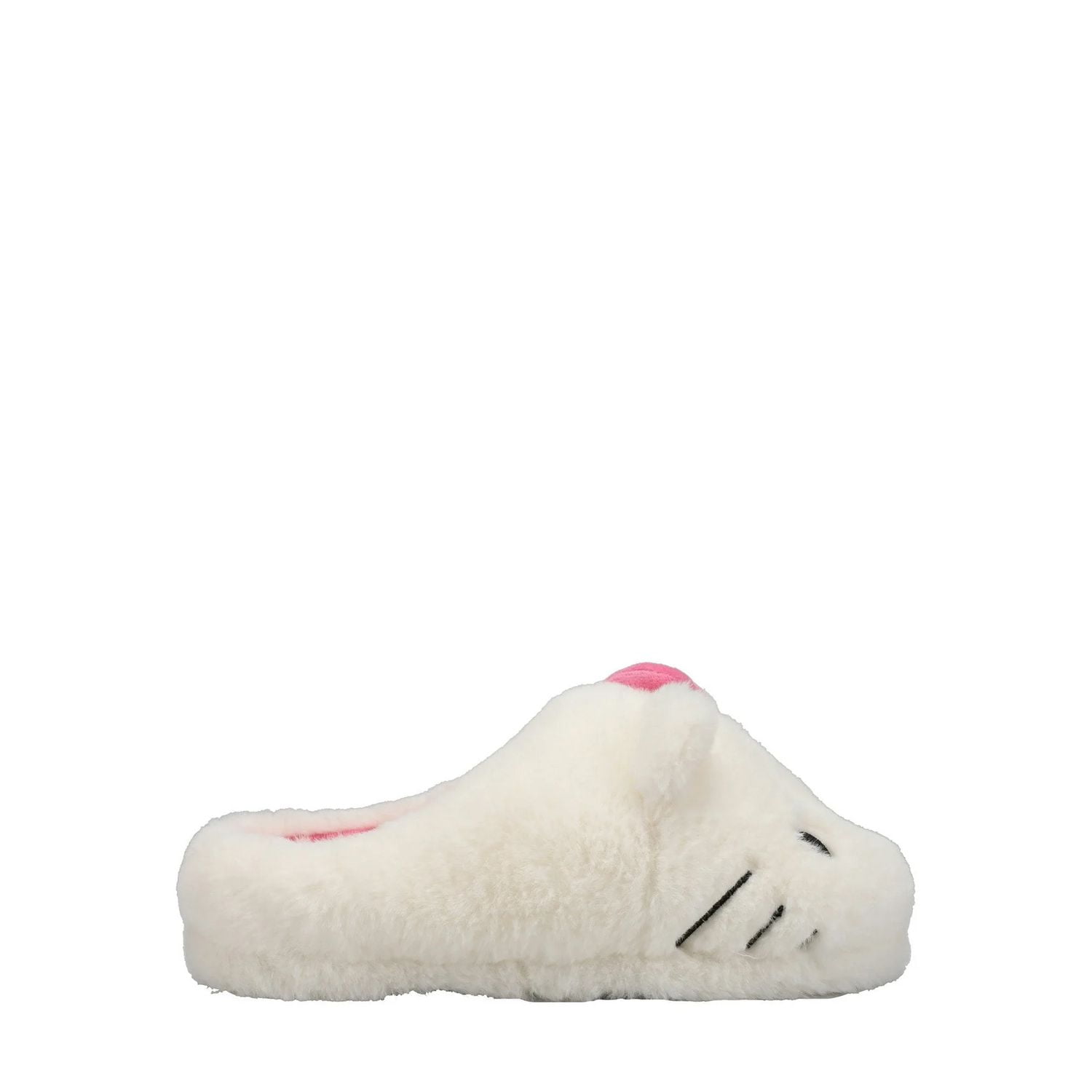 Ladies Hello Kitty plush slippers., Available in Sizes: (5/6), (7/8), (9/10)