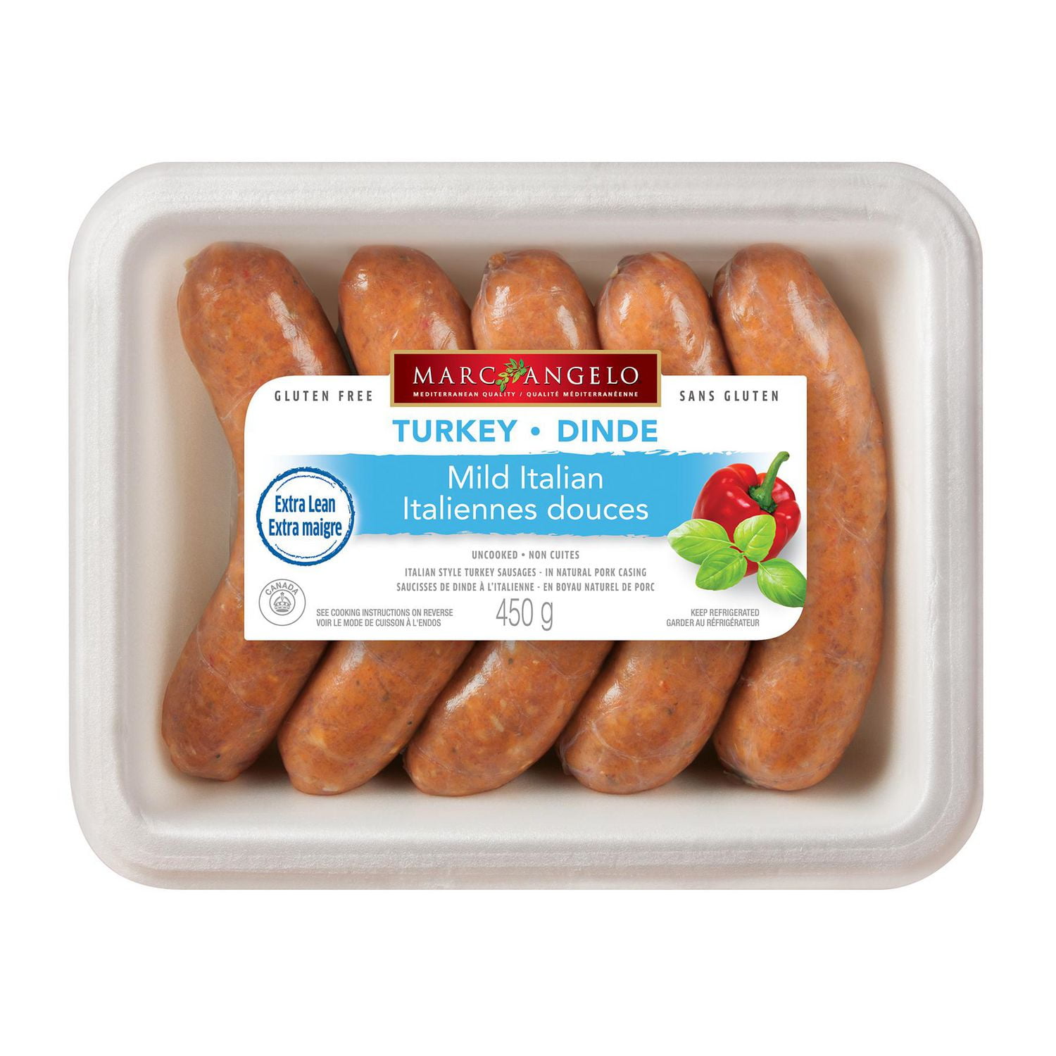 MarcAngelo Extra Lean Turkey Mild Italian Sausages Walmart Canada
