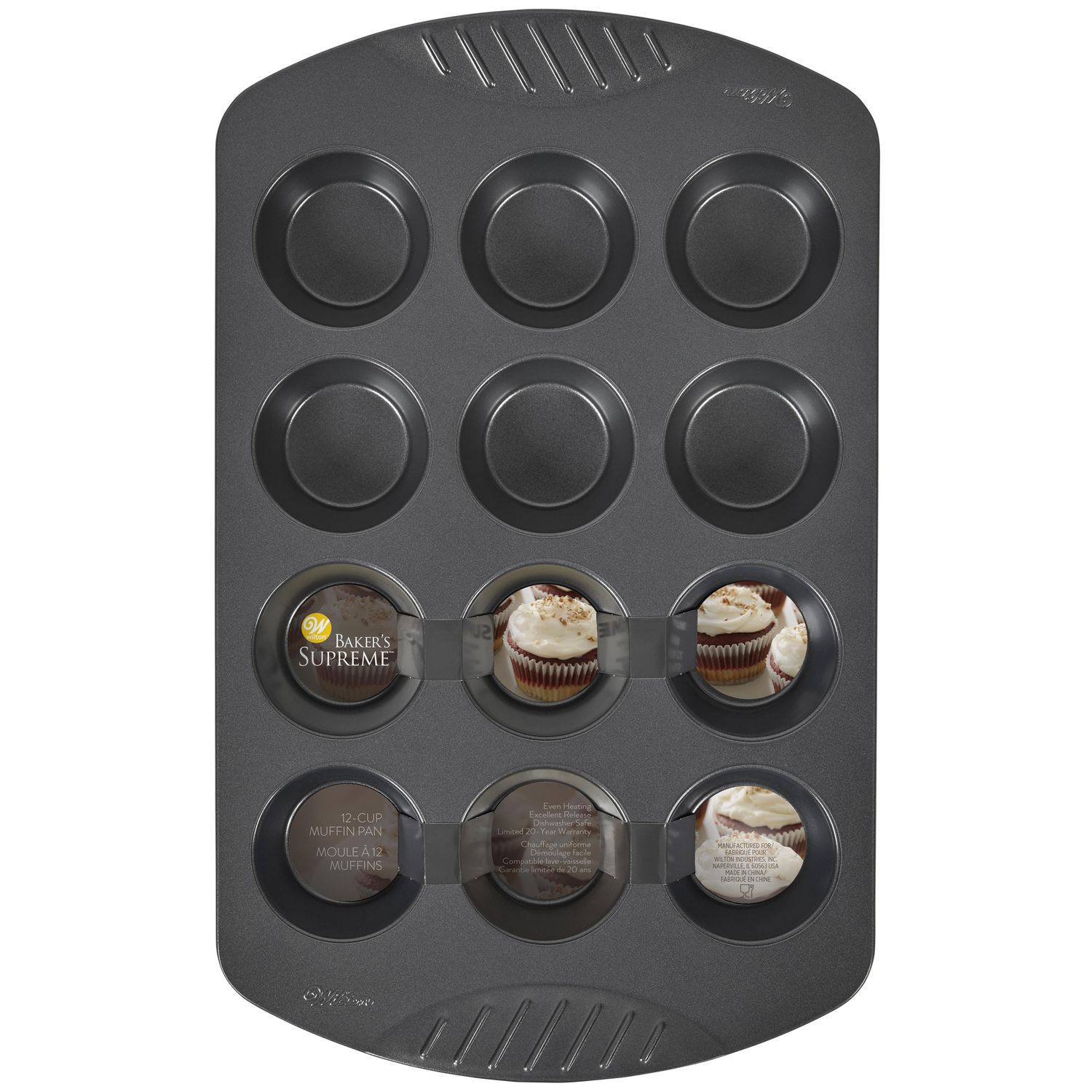 COOCK - Moule à Muffins avec 12 Moules à Cupcakes - Antiadhésif