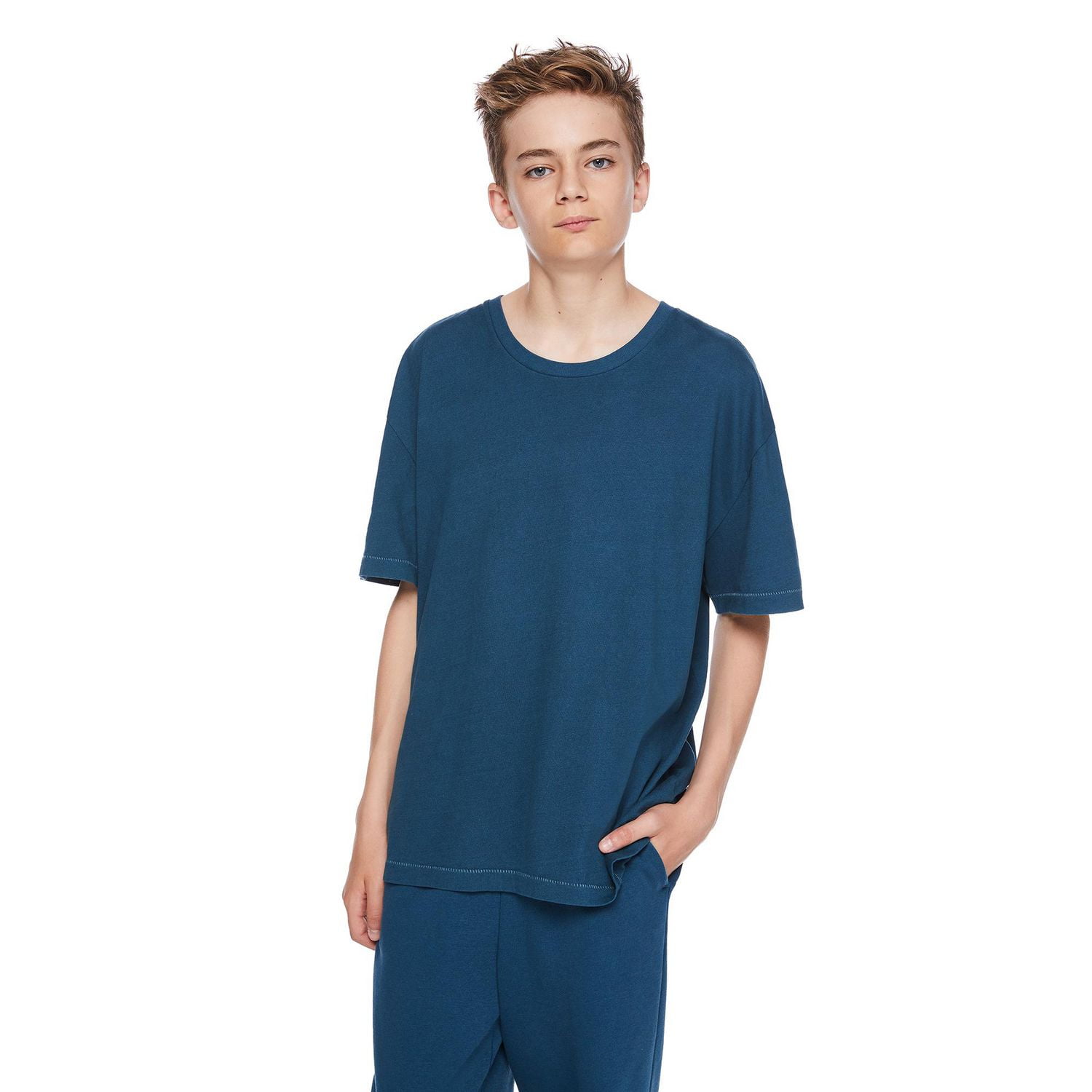 T-shirt délavé à manches courtes avec encolure ras du cou Jackson pour garçons Tailles M-TTG