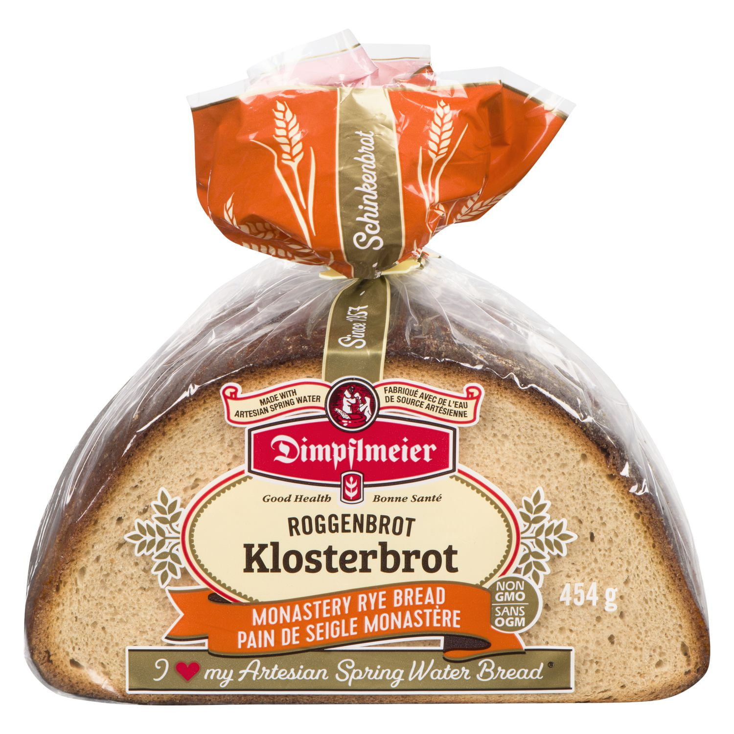 Dimpflmeier Schlesier Brot Double Crust Rye Bread - Unsliced