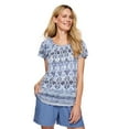 thumbnail image 1 of Penmans Women's Burnout Peasant Top, 1 of 6