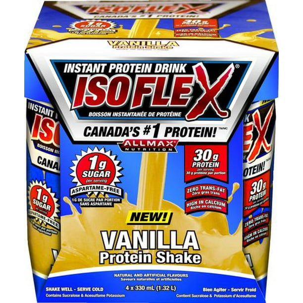ISOFLEX Boisson instantanée de protéine vanille 4x330 ml