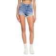 thumbnail image 1 of No Boundaries Women's High-Rise Denim Short, 1 of 6