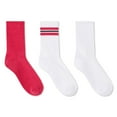 thumbnail image 1 of George Women's Mid-Crew Socks 3-Pack, 1 of 1