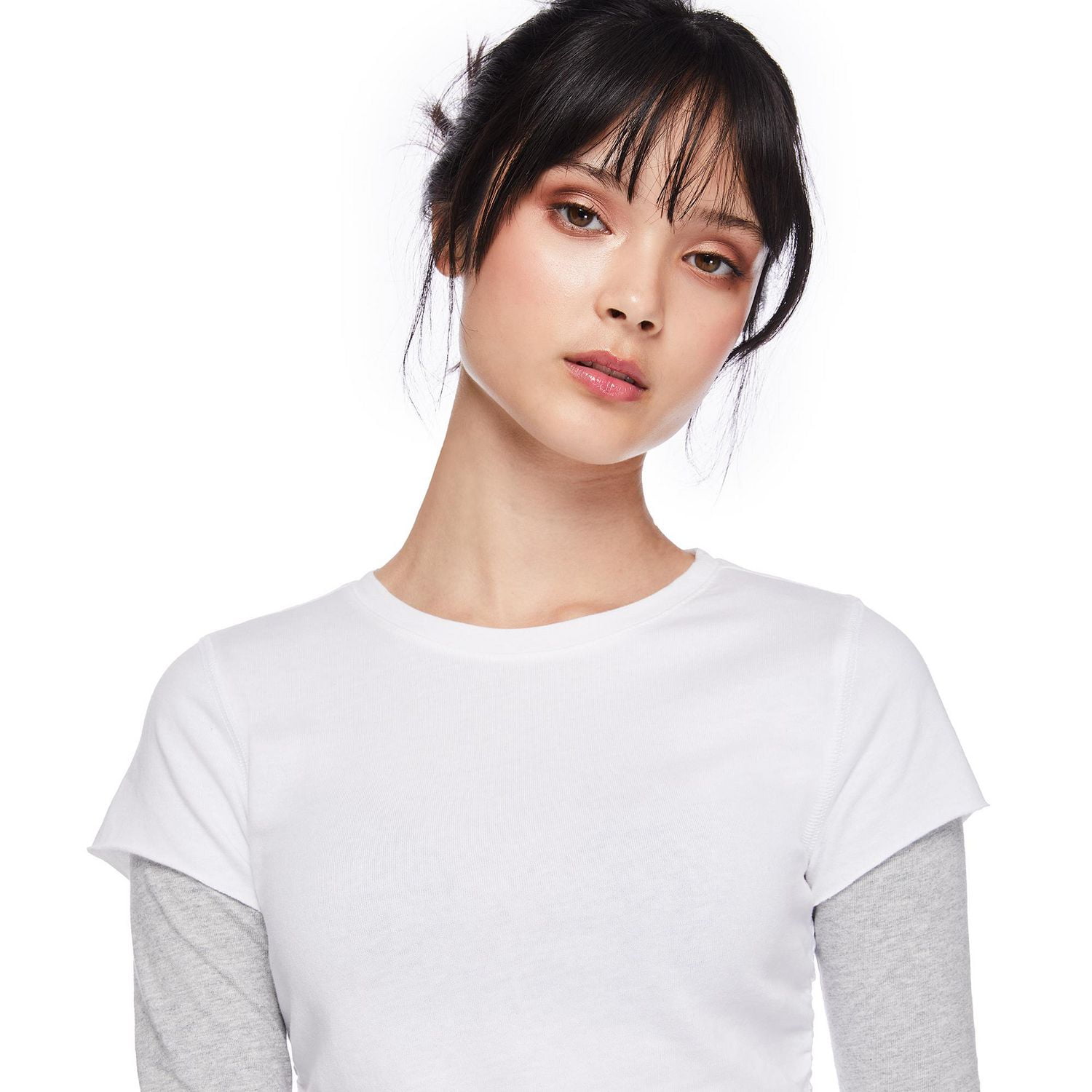 Haut trompe-l’œil à manches longues avec encolure ras du cou My Sister’s Closet pour filles Tailles P-TTG