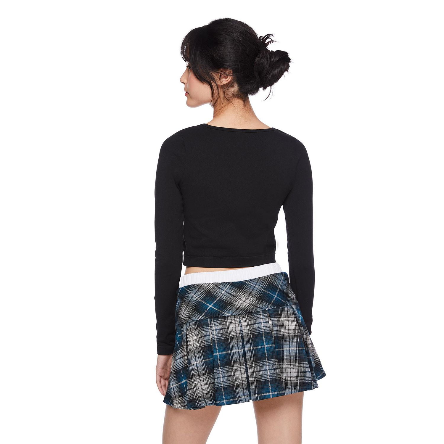 Haut à manches longues avec encolure carrée sans coutures My Sister’s Closet pour filles Tailles P-TTG