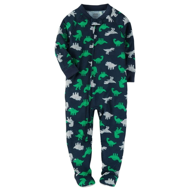 Pyjama 1 pièce 943G133 de Child of Mine made by Carter’s pour bambins à motif dinosaure