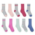 thumbnail image 1 of George Girls' Crew Socks 10-Pack, 1 of 1