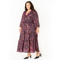 thumbnail image 4 of Devoted Women’s Plus size L/S wrap V-neck maxi dress, 4 of 6