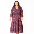 thumbnail image 1 of Devoted Women’s Plus size L/S wrap V-neck maxi dress, 1 of 6