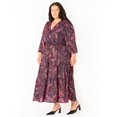 thumbnail image 4 of Devoted Women’s Plus size L/S wrap V-neck maxi dress, 4 of 6