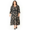 thumbnail image 2 of Devoted Women’s Plus size L/S wrap V-neck maxi dress, 2 of 6