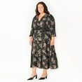 thumbnail image 4 of Devoted Women’s Plus size L/S wrap V-neck maxi dress, 4 of 6