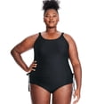thumbnail image 1 of George Plus Women's Side Tie Tankini, 1 of 6