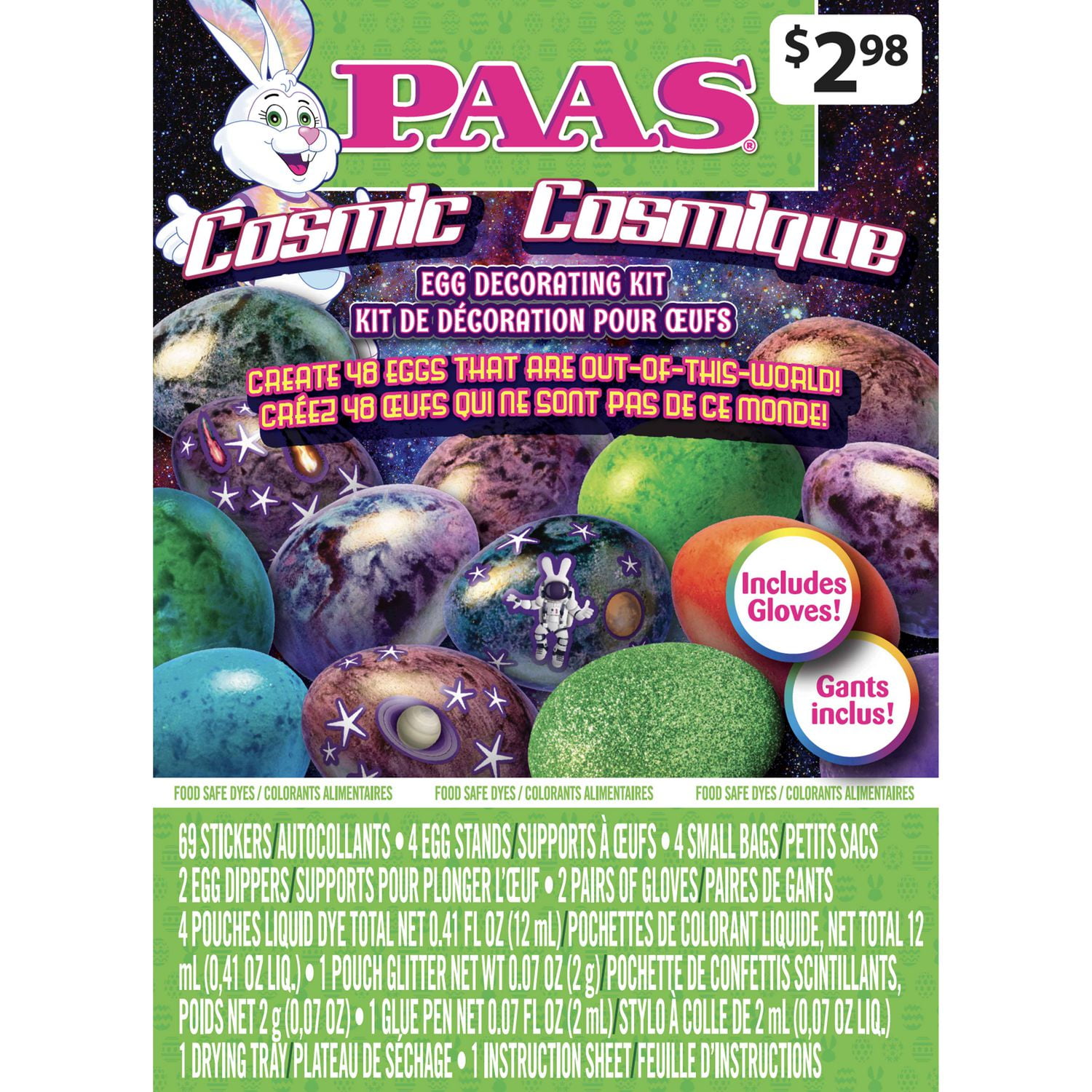 PAAS Easter Egg Decorating and Dye Kit Cosmic Eggs 1 Kit