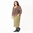 thumbnail image 2 of Devoted Women’s Plus size Utility maxi skirt with cargo pockets, 2 of 4