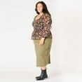 thumbnail image 4 of Devoted Women’s Plus size L/S smocked bodice blouse with ruffled hem, 4 of 6