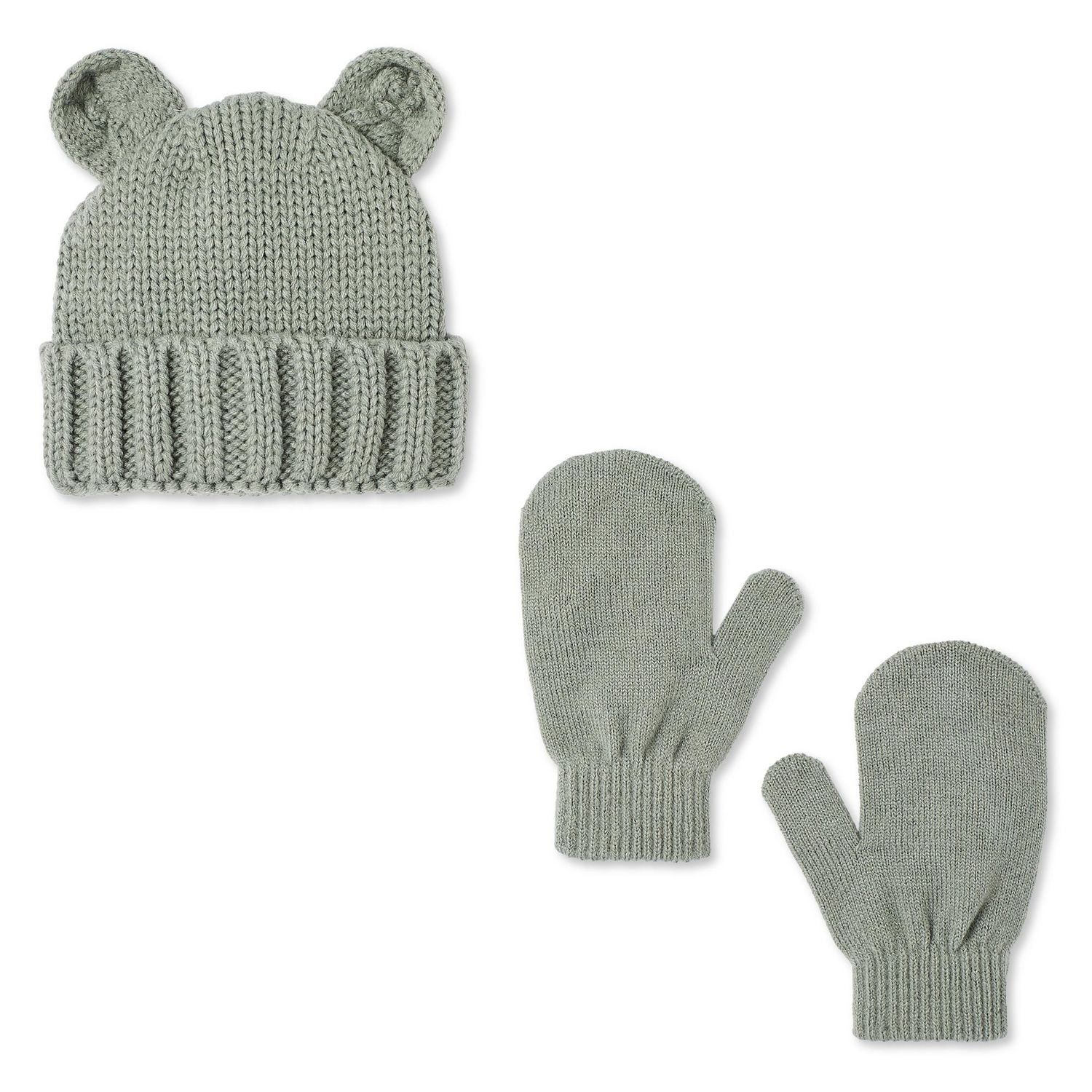 George Baby Girls' Bear Hat 2-Piece Set, Sizes 0-24 months