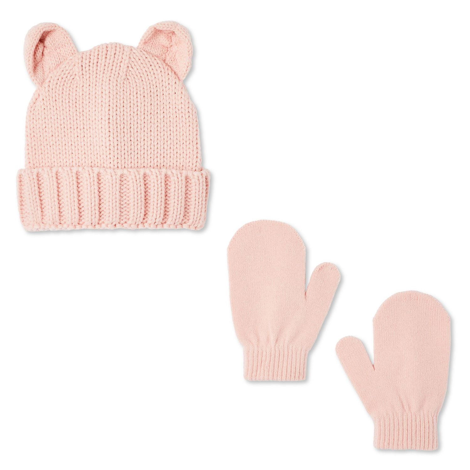Ensemble 2 pièces avec tuque à motif d’ours George pour bébés filles Tailles 0-24 mois