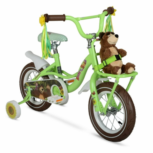 Vélo enfant fille Masha et Michka - 14 pouces (3/5 ans) - Coloris